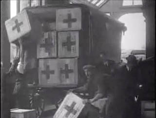 Packing Red Cross supplies, 1917